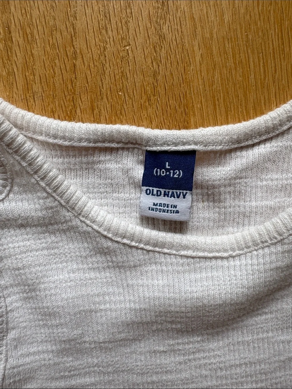 Old Navy Cream Ribbed Tank Top for Kids